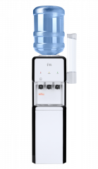 Кулер напольный со шкафчиком Ecotronic V33-LCE  электронное охлаждение, нажим кружкой, черно-белый
