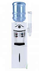 Кулер напольный с холодильником Ecotronic K21-LF компрессорное охлаждение, нажим кружкой, бело-серебристый
